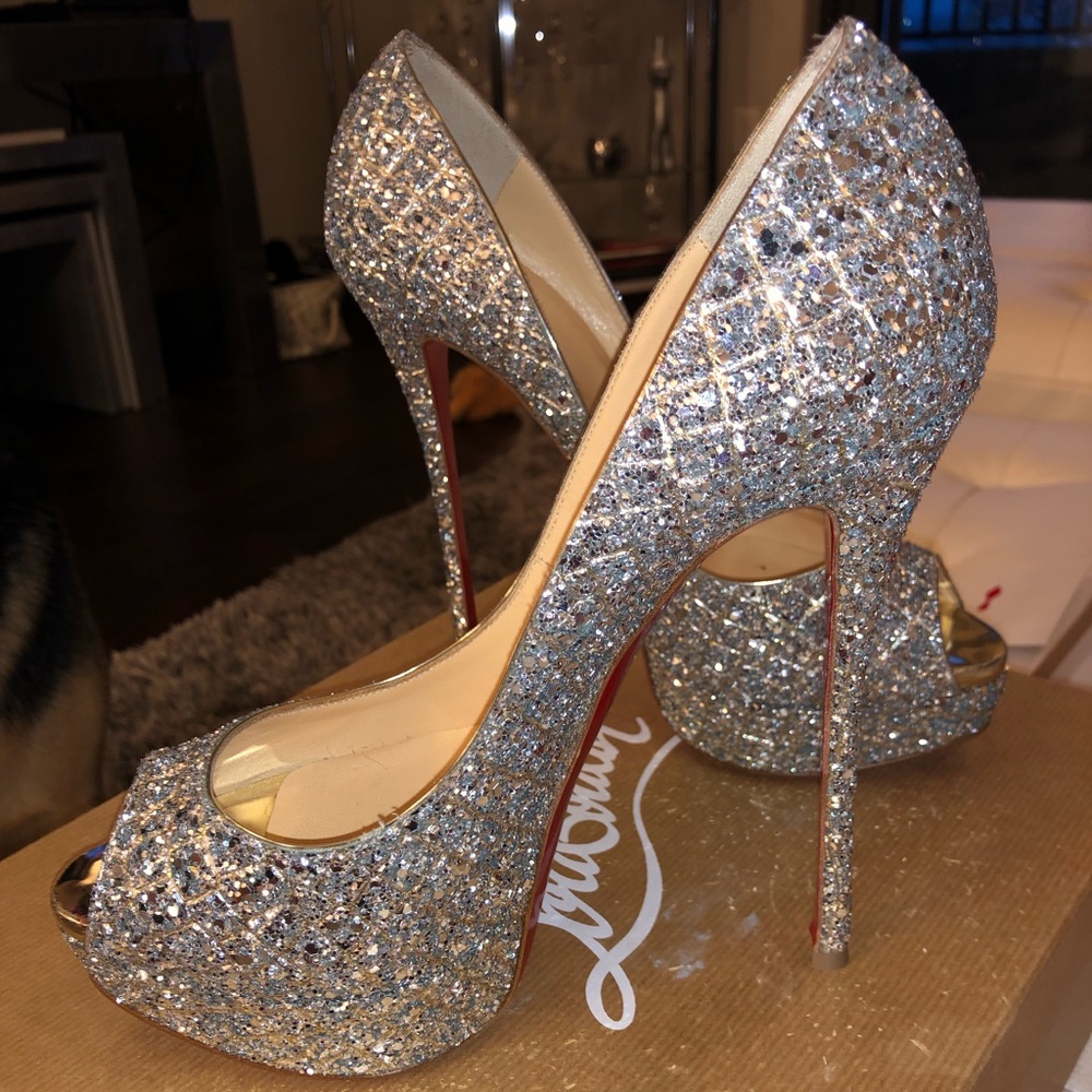 Sparkly rhinestone Louboutin heels NEVER WORN